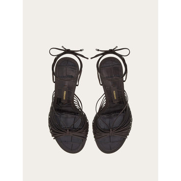 Curved Heel Sandal - Calfskin - Testa Di Moro