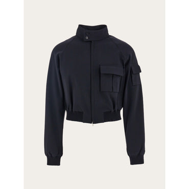 Cropped Bomber Jacket - Men - Black