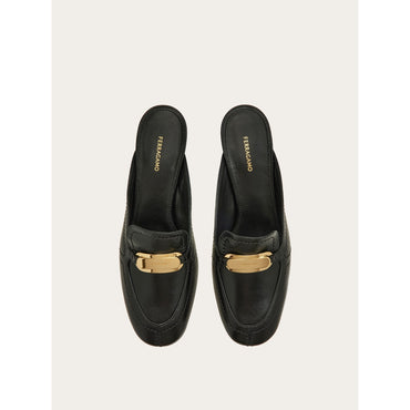 New Vara Buckle Mule - Calfskin - Black