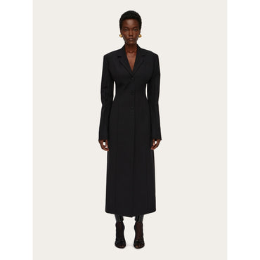 Two Way Tailored Coat - Ladies - Black