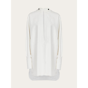 Kaftan With Frog Fasten Collar - Ladies - Optic White