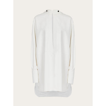 Kaftan With Frog Fasten Collar - Ladies - Optic White