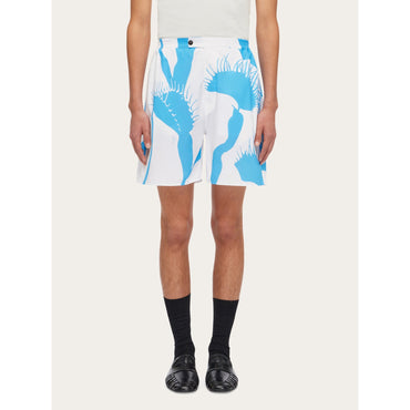 Venus Print Bermuda Short - Men - White/Light Blue