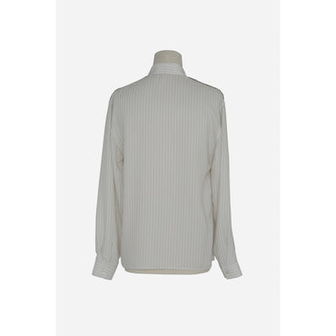 Chemise Col Universite Satin - Beige Gris Noir