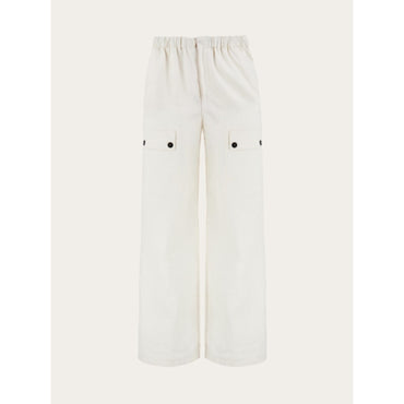 Drawstring Linen Trouser With Applied Pockets - Men - Mascarpone