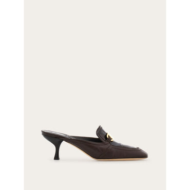 Kitten Heel Mule With Golden Buckle - Ladies - Testa Di Moro