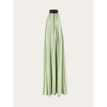 Dress With Contrasting Collar - Ladies - Sage