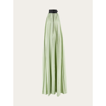 Dress With Contrasting Collar - Ladies - Sage