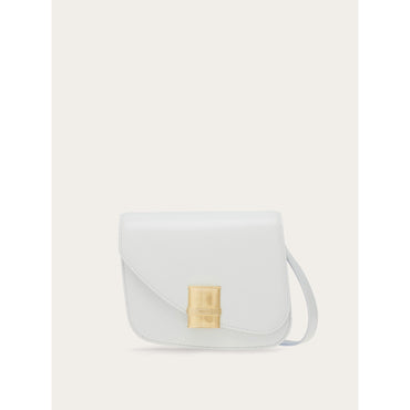 Fiamma Crossbody Bag (Xs) - Dappled Calfskin - White/Sky Blue/Cement