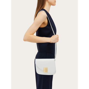 Fiamma Crossbody Bag (Xs) - Dappled Calfskin - White/Sky Blue/Cement