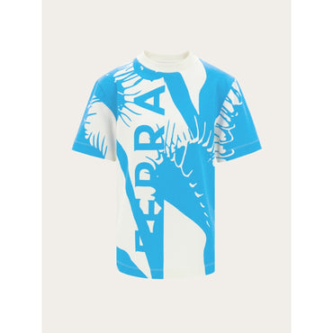 Venus Print T-Shirt - Ladies - White/Light Blue