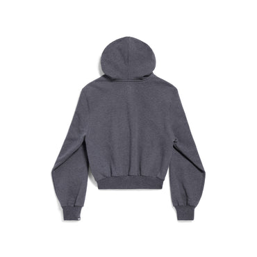 Fitted Zip-Up Hoodie - Dark Heather Grey