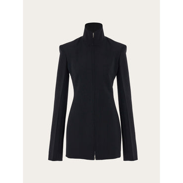 Fitted Zip Jacket - Ladies - Black