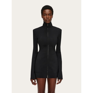 Fitted Zip Jacket - Ladies - Black
