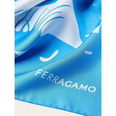 Venus Print Silk Foulard - Ladies - Light Blue