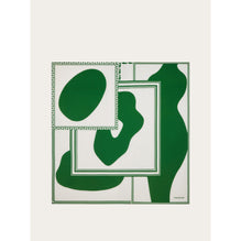 Clessidra Print Scarf - Ladies - White/Forest Green