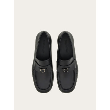 Penny Loafer With Gancini Ornament - Men - Black