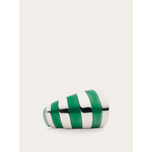 Two Tone Ring - Size 54 - Ladies - Palladium/Green
