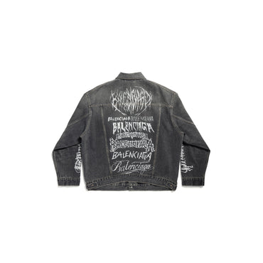 Large Fit Jacket - Washed Black Pagoda