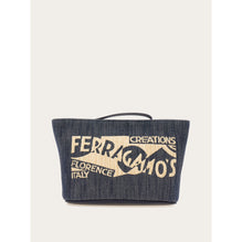 Pouch With Logo - Ladies - Natural/Denim