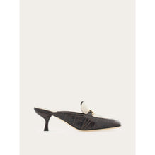 Kitten Heel Mule With Golden Buckle - Ladies - Natural/Testa Di Moro