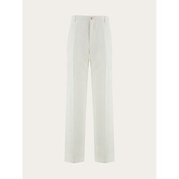 Silk And Viscose Tailored Trouser - Men - White