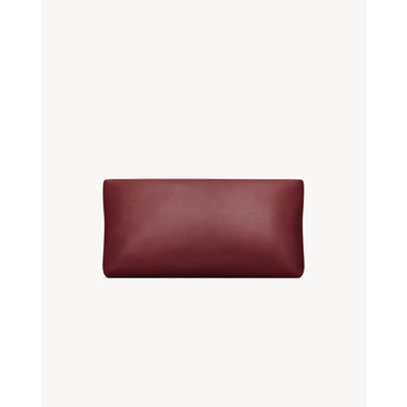 YSL POUCH MONO W_AGNEAU PLONGE - NEW DARK BORDEAUX