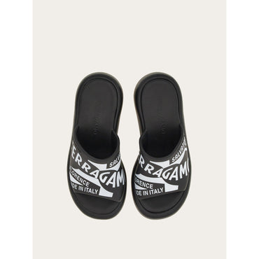 Chunky Rubber Slide - Ladies - Black