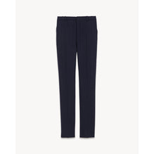 Pantalons Taille Haute Jambe - Marine Blanc