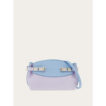 Hug Bicolor Soft Crossbody Bag (Xs) - Calfskin - Lavender/Sky Blue