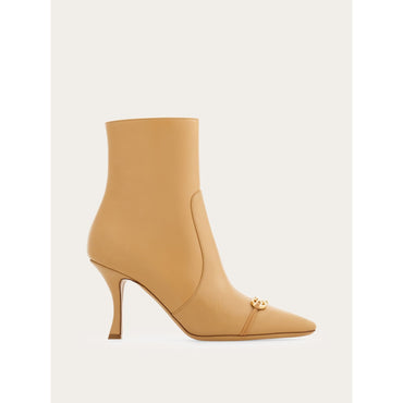 Gancini Ornament Ankle Boot - Ladies - Light Camel