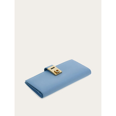 Hug Continental Wallet - Calfskin - Sky Blue
