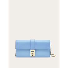 Hug Wallet With Chain - Calfskin - Sky Blue