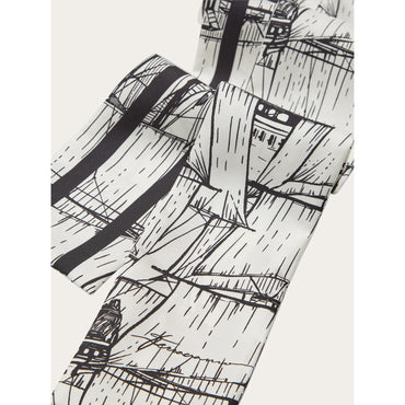 Veliero Print Silk Mini Bandeau - Ladies - White/Black