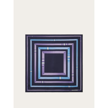 Vara Print Silk Foulard - Ladies - Marine Blue