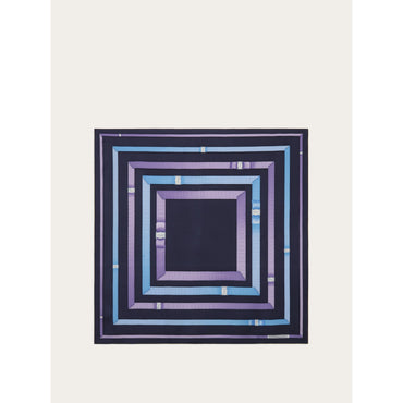 Vara Print Silk Foulard - Ladies - Marine Blue