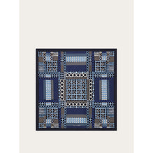Gancini Print Silk Foulard - Ladies - Marine Blue