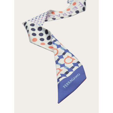 Gancini Print Silk Mini Bandeau - Ladies - Ivory/Orange