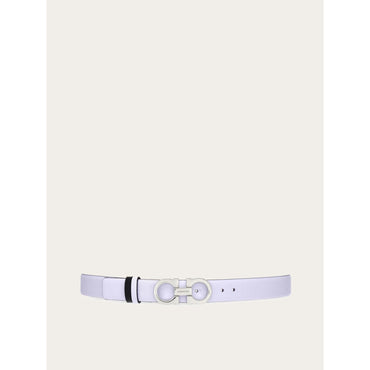 Reversible And Adjustable Gancini Belt - Ladies - Lavender/Black