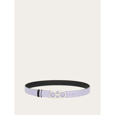 Reversible And Adjustable Gancini Belt - Ladies - Lavender/Black