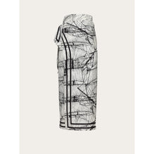 Veliero Print Sarong Skirt - Ladies - White/Black