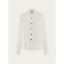 Shirt With Contrasting Seams - Ladies - White