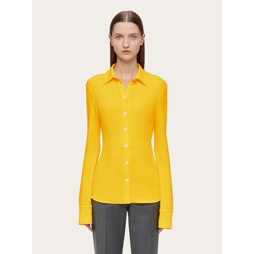 Stretch Jersey Shirt - Ladies - Yellow