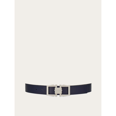 Reversible And Adjustable Gancini Belt - Men - Midnight Blue/Black