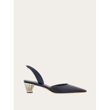 Cage Heel Slingback - Ladies - Midnight Blue