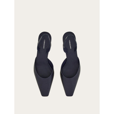 Cage Heel Slingback - Ladies - Midnight Blue