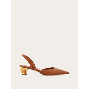 Cage Heel Slingback - Ladies - Cognac