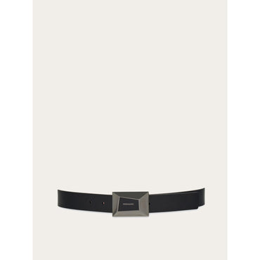 Reversible And Adjustable Belt - Men - Black/Flame Red