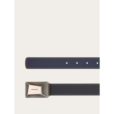 Reversible And Adjustable Belt - Men - Midnight Blue/Black