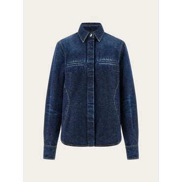 Denim Shirt - Ladies - Blue